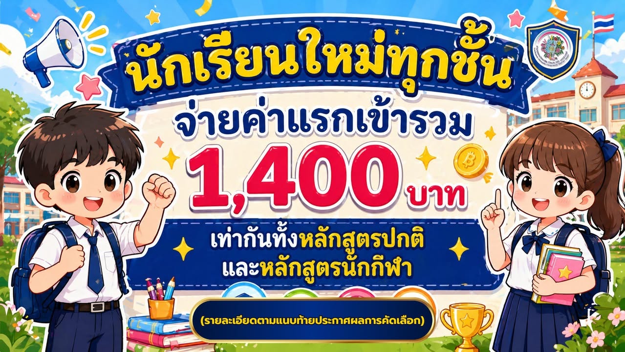ประกาศโรงเรียนสวนกุหลาบวิทยาลัย (จิรประวัติ) นครสวรรค์ เรื่อง ค่าใช้จ่ายในการรายงานตัวนักเรียนใหม่ นักเรียนระดับชั้นมัธยมศึกษาปีที่ 1 และชั้นมัธยมศึกษาปีที่ 4 (ทั้งนี้นักเรียนทุกหลักสูตรมีค่าใช้จ่ายใน