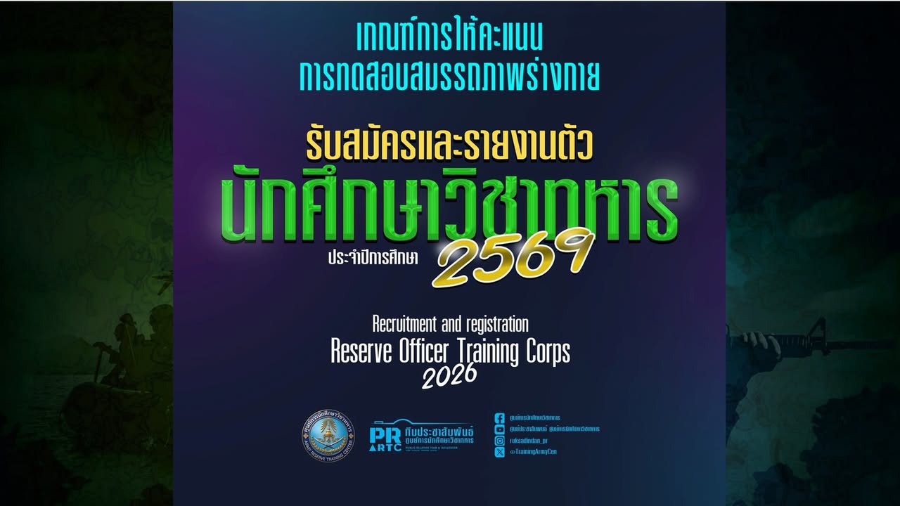 เกณฑ์การรับสมัคร นักศึกษาวิชาทหาร ประจำปี 2569